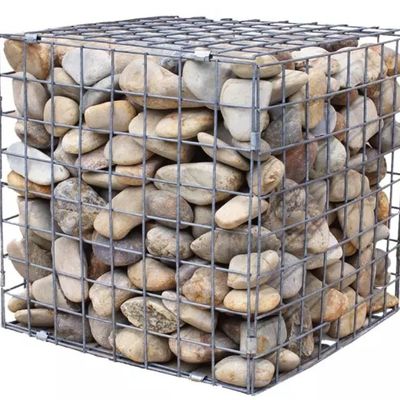 La cage de Gabion, 2m x 1m x 1m (75x75mm), chaud plongée a galvanisé le mur soudé de /welded gabion/gabion de gabion pour la pierre