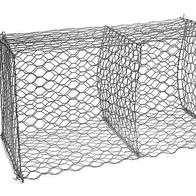 les cages de gabion de 2x1x1m, PVC ont enduit la boîte de gabion, boîte hexagonale de gabion de boîte de gabion de fabricant d'Anping de boîte de grillage de gabion