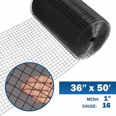 Le PVC a enduit le PVC soudé de métier de jardin de grillage a enduit la fabrication soudée 1/4" de fer de Mesh Wire Fencing Green Color de fil - 6"