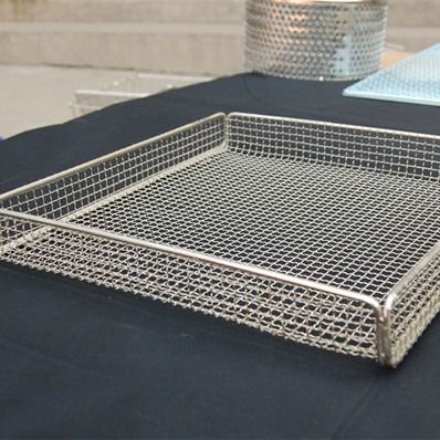 Panier de lavage d'acier inoxydable, avec le panier de lavage de lixiviat de grillage de l'acier inoxydable 316 de la forme 304 de place de poignée propre