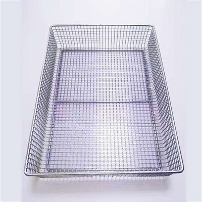 Panier de lavage d'acier inoxydable, avec le panier de lavage de lixiviat de grillage de l'acier inoxydable 316 de la forme 304 de place de poignée propre