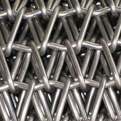 Bande de conveyeur équilibrée équilibrée de grillage de catégorie comestible de bande de conveyeur d'armure d'acier inoxydable de bande de conveyeur d'armure avec des chaînes